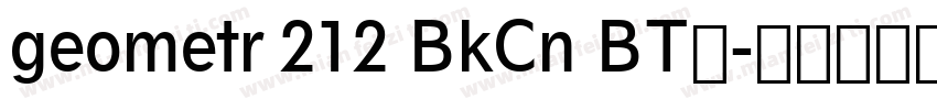 geometr 212 BkCn BT字字体转换